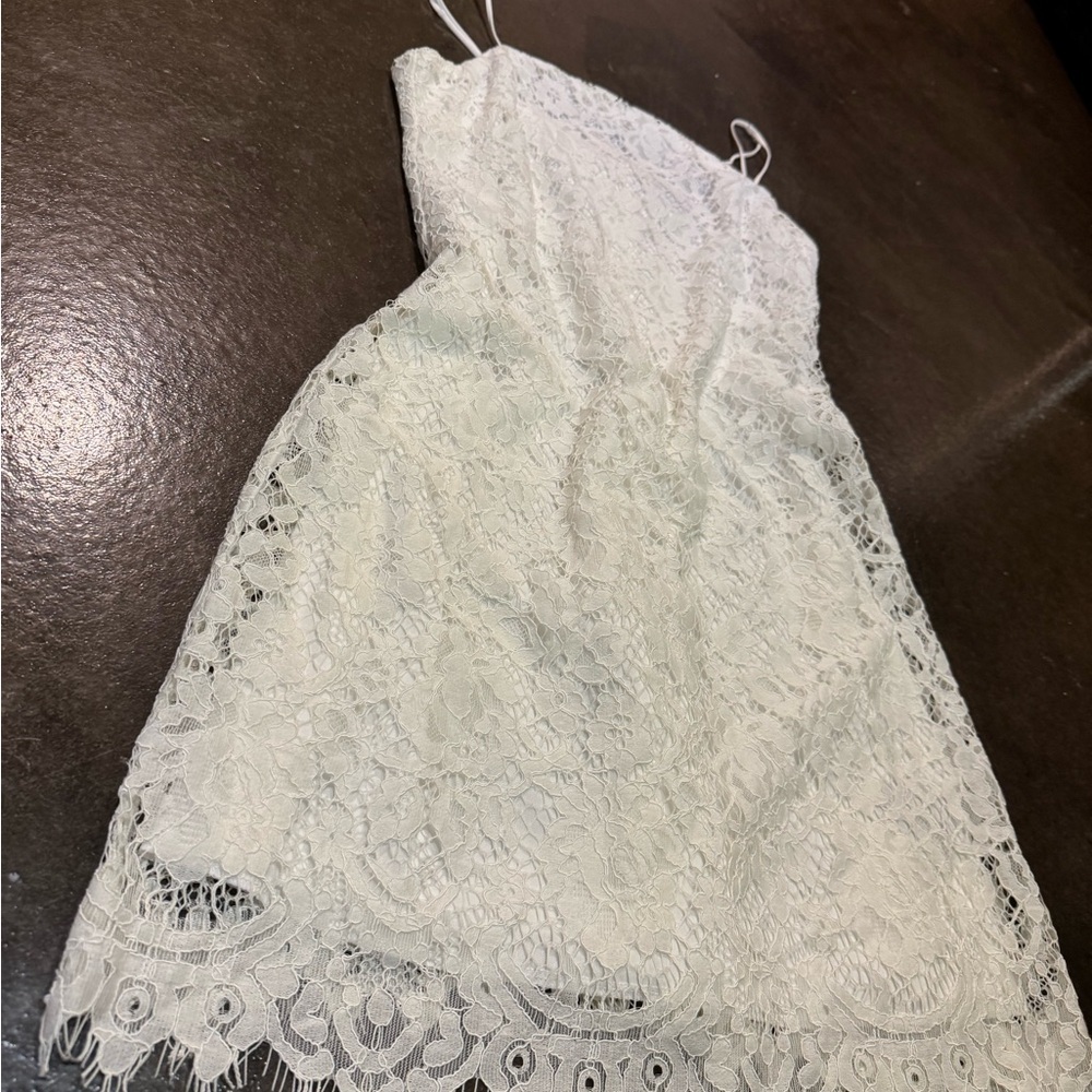 Trixxi White Mini Lace Dress - Picture 2 of 6